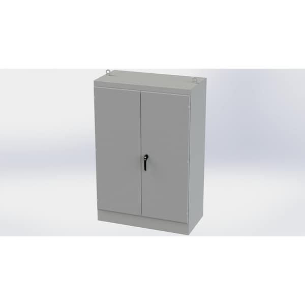 3 Point Latch with Padlock/Keylock Handle Electrical Enclosures, 72 in H, 24 in D, 48 in W